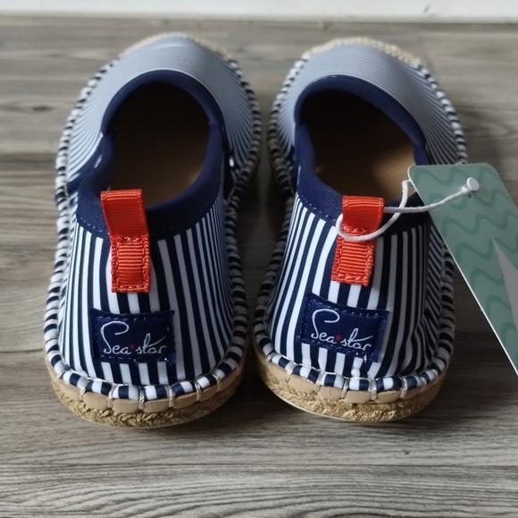 Seastar Beachcomber Navy Microstripe Espadrille Women's Size 7 - Picture 5 of 7